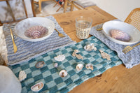 Checked Table Runner (Knit) by Lion Brand Yarn