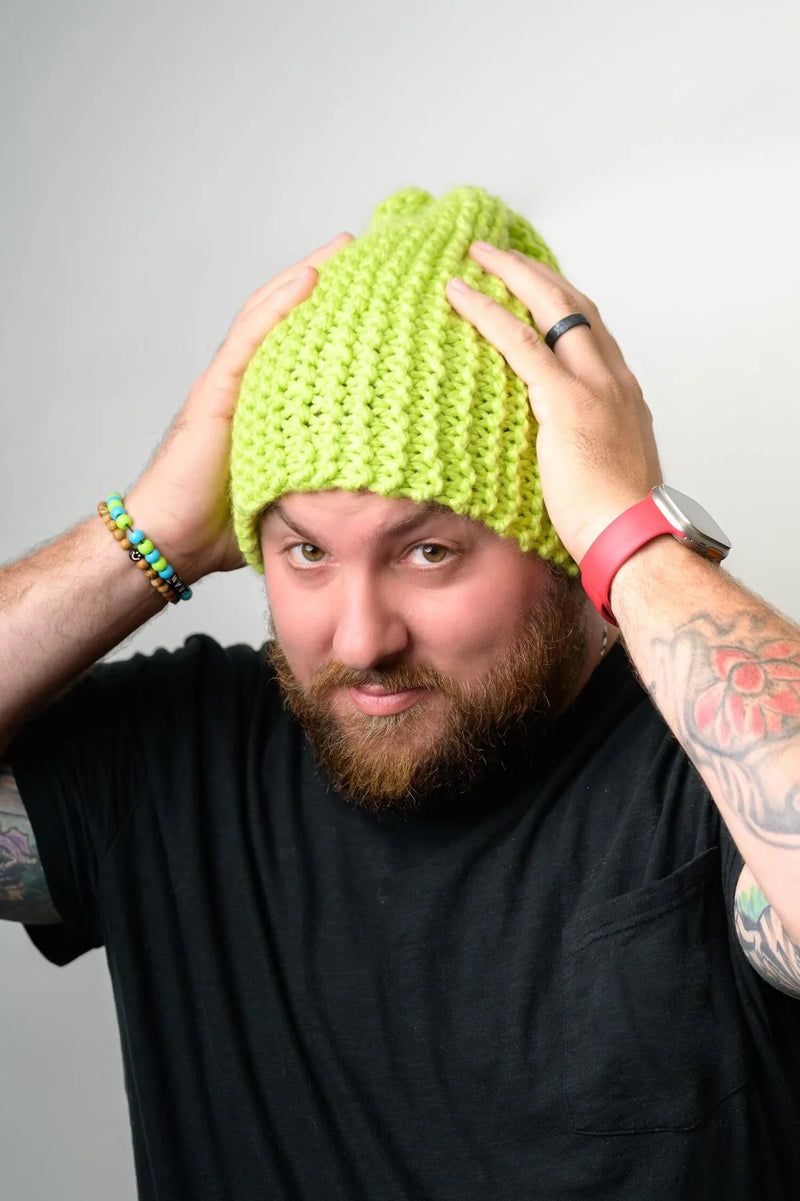 InstaKnit™ Sideways Hat (Knit) by Lion Brand Yarn