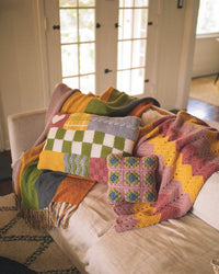 Garter Stitch Striped Throw (Knit) by Lion Brand Yarn