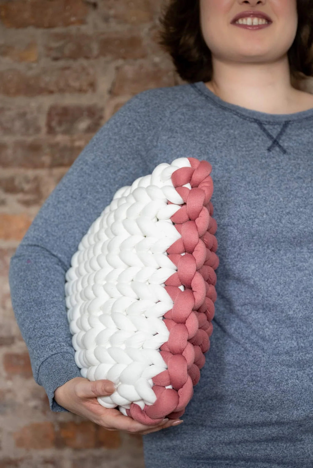 Two-Color Pillow (Knit) by Lion Brand Yarn