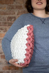 Two-Color Pillow (Knit) by Lion Brand Yarn