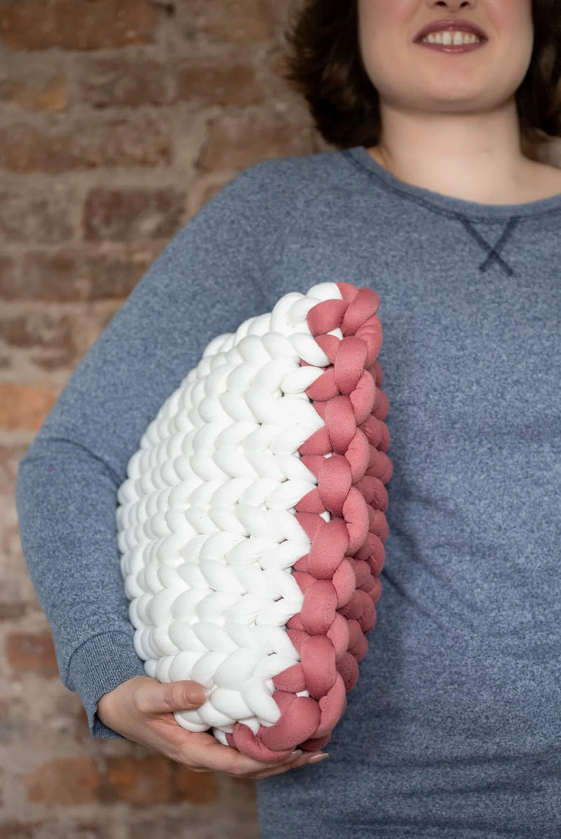 Two-Color Pillow (Knit) by Lion Brand Yarn
