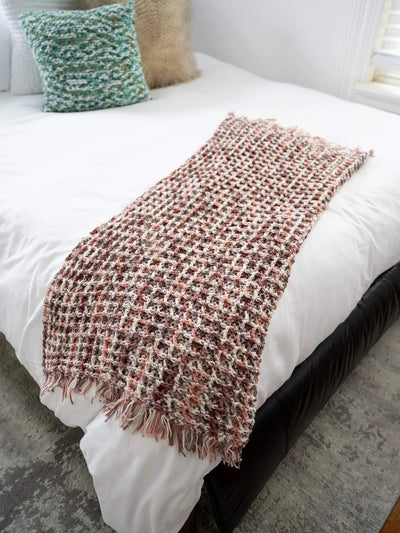 Buckhead Waffle Throw (Crochet) by Lion Brand Yarn