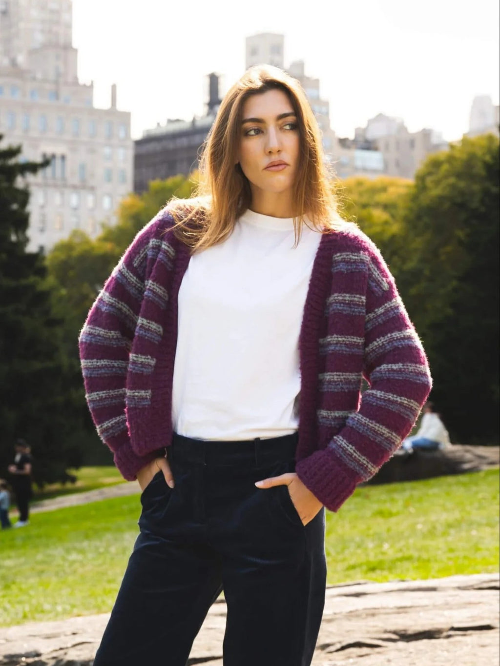 Darby Cardigan (Knit) by Lion Brand Yarn