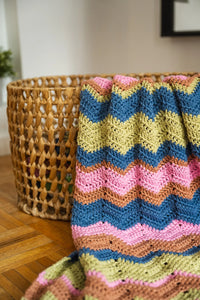 Striped Ripple Afghan (Crochet) by Lion Brand Yarn