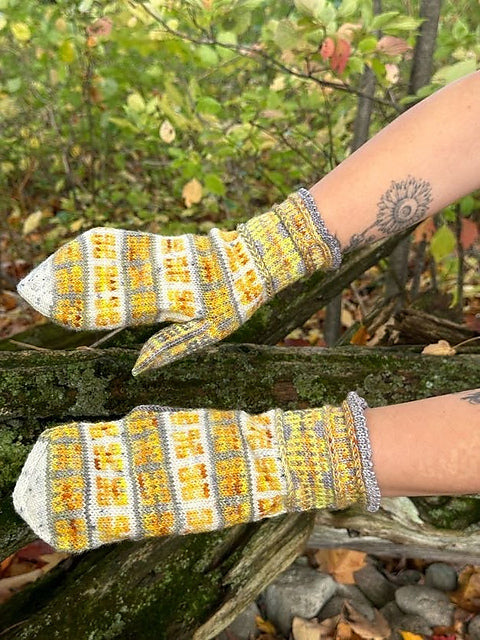 Paint Box Mittens by Kristin Ornolfsdottir