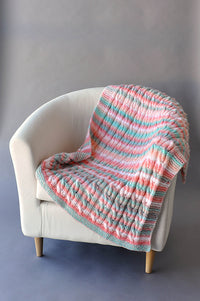 Reversible Cable Blanket by Rachel Brockman
