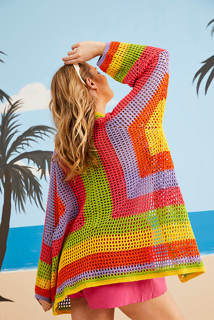 10685 Mesh Cardigan by Sirdar