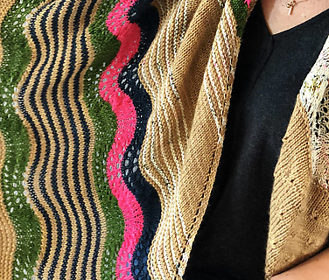 Shoot The Moon Shawl by Plucky Knitter Design