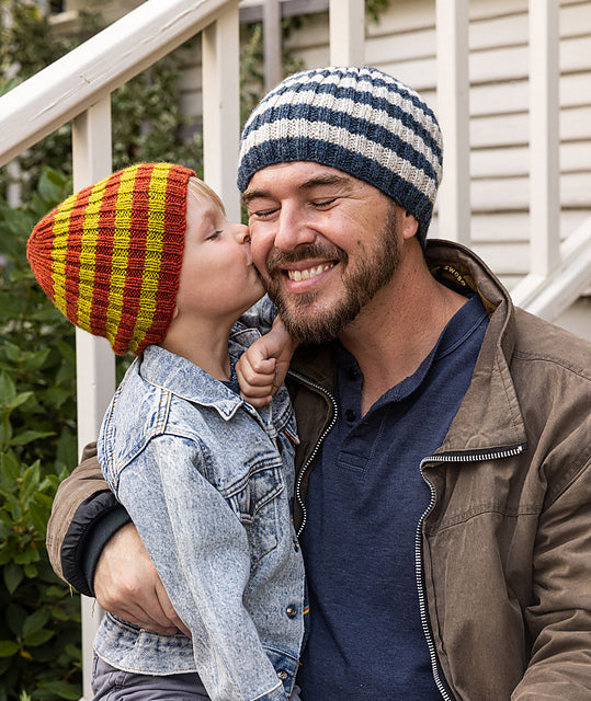 Striped Ribbed Beanie by Churchmouse Yarns and Teas