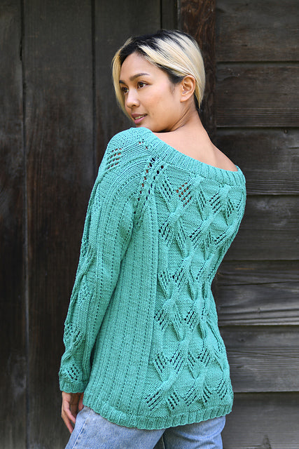 Lace Cable Raglan by Deborah Newton