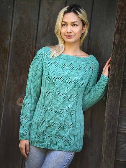 Lace Cable Raglan by Deborah Newton