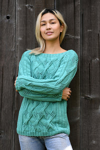 Lace Cable Raglan by Deborah Newton