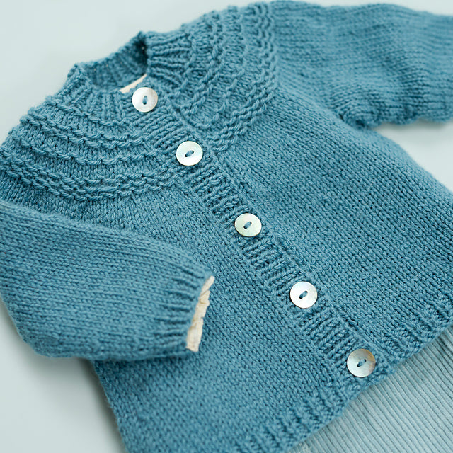 Madeline Yoke Cardigan & Hat by Sarah Hatton