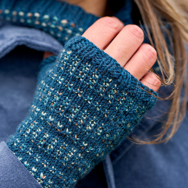 Jamie Hat, Cowl and Wrist Warmers by Sarah Hatton