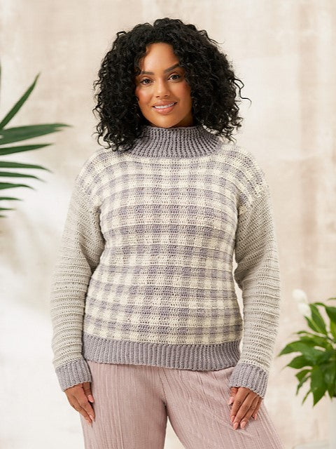 Pearl Checked Jumper by Cassie Ward