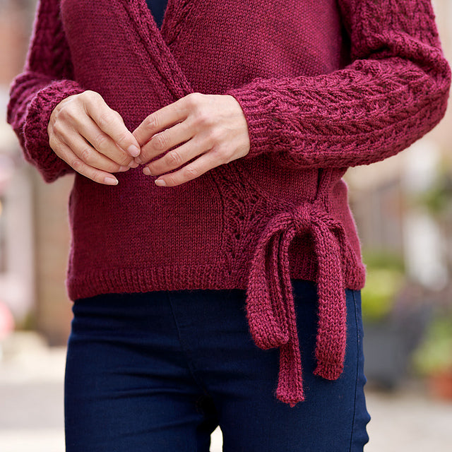Levisham Lace Sleeve Wrap Cardigan by Sarah Hatton