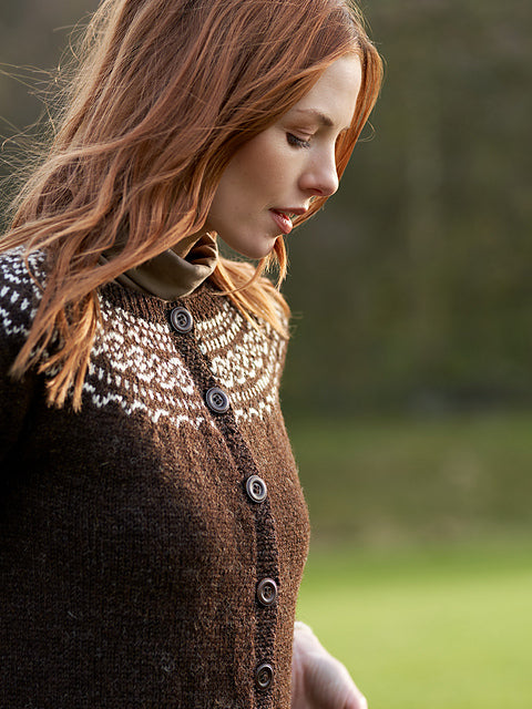 Ellerbeck Ladies Classic Fairisle Cardigan by Sarah Hatton