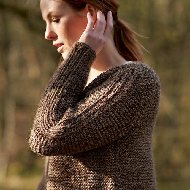 Hazelwood Ladies Garter Stitch Jumper by Sarah Hatton