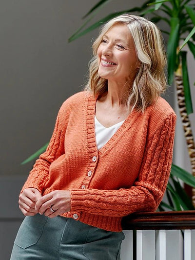 Estelle Cable Sleeved Cardigan by Sarah Hatton