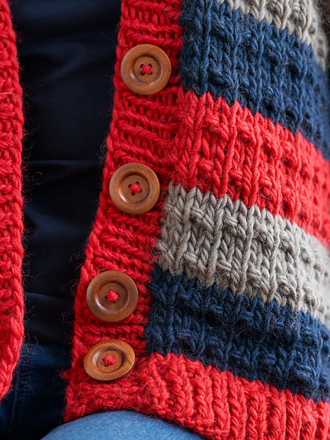 Freda Fleck Stitch Jumper and Cardigan by Chloe Elizabeth Birch