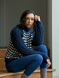 Grace Checked Raglan Jumper by Chloe Elizabeth Birch