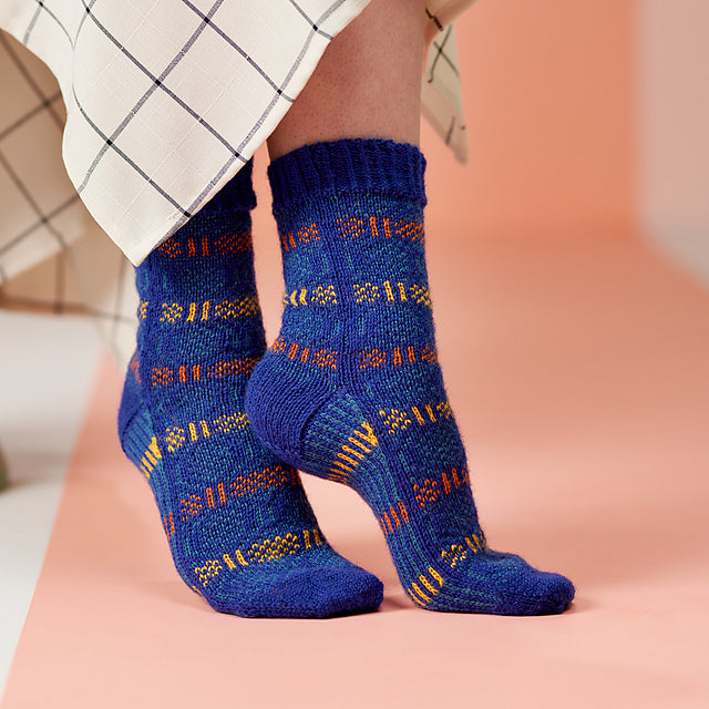 Hive Knitted Socks by Winwick Mum