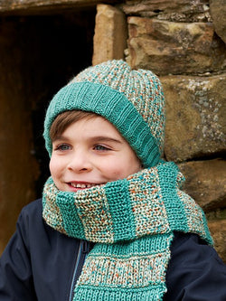 Brodie Fisherman's Rib Hat & Scarf by Sarah Hatton