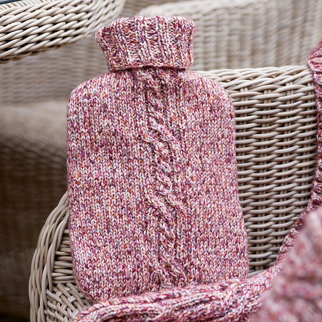 Herriott Cable Blanket & Hot Water Bottle Cover by Jenny Watson