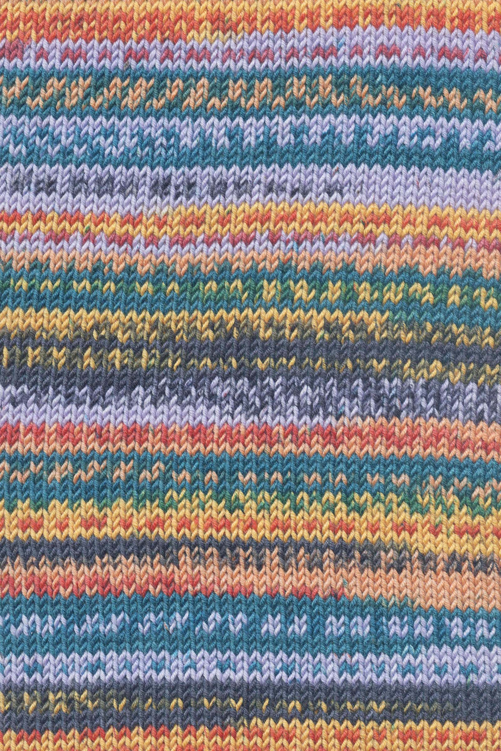Lang Yarns Merino 120 Color 4 Yellow Orange Petrol Lilac swatch