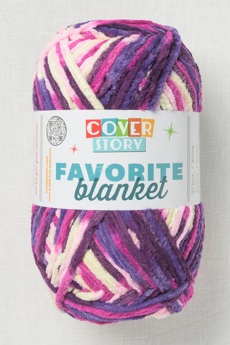 Lion Brand Cover Story Favorite Blanket 212AS Grape Soda