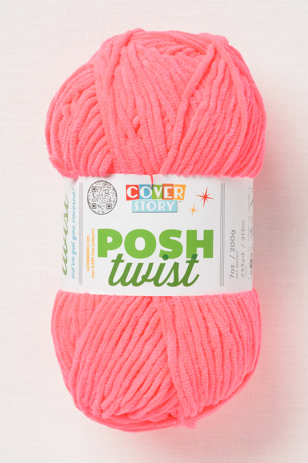 Lion Brand Cover Story Posh Twist 101CG Strawberry Glow