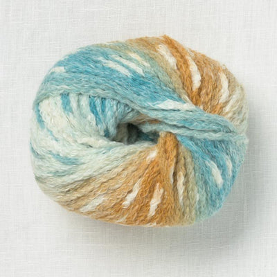 Lang Yarns Snowflake Multicolor 3 Petrol Brown Off White