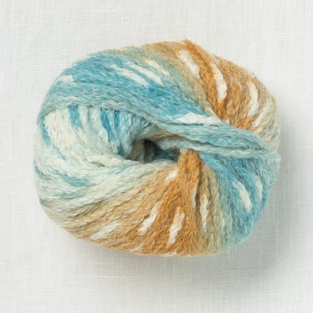 Lang Yarns Snowflake Multicolor 3 Petrol Brown Off White
