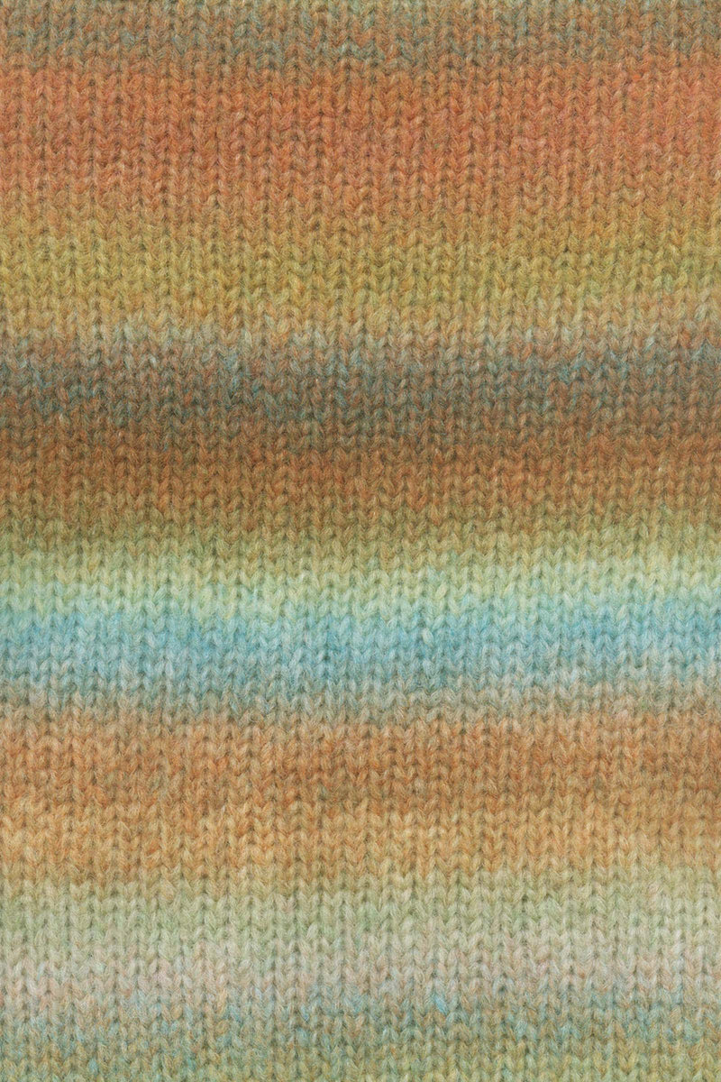 Lang Yarns Orion 2 Brown Blue Green swatch