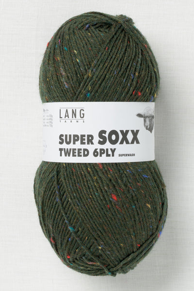 Lang Yarns Super Soxx Tweed 6 Ply 18 Dark Green