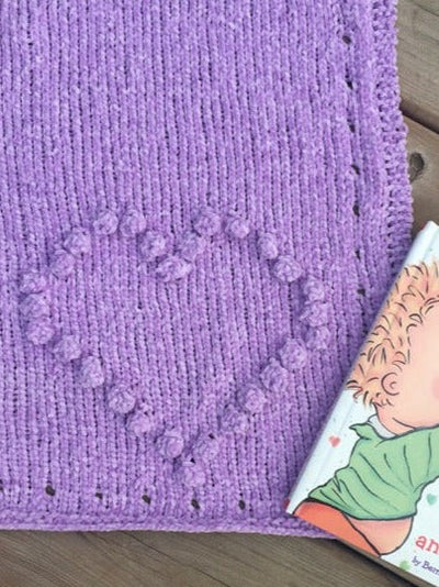 Heart O’ Mine Stroller Blanket (Knit) by Lion Brand Yarn