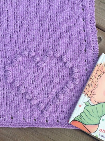 Heart O’ Mine Stroller Blanket (Knit) by Lion Brand Yarn