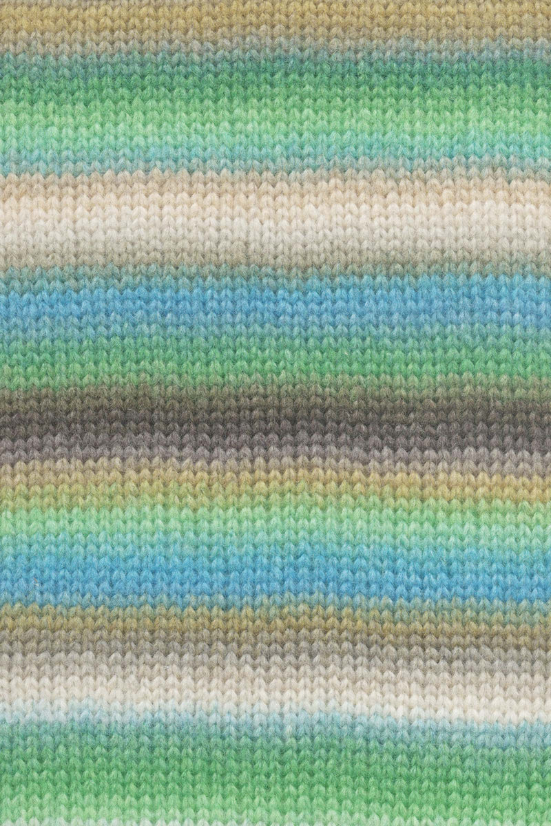 Lang Yarns Cloud 16 Green Turquoise Brass swatch