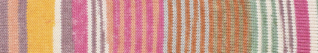 Juniper Moon Farm Cumulus Stripes 511 Flamingo Circus swatch