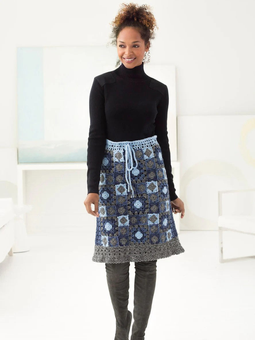 Granny Square Skirt (Crochet) by Lion Brand Yarn