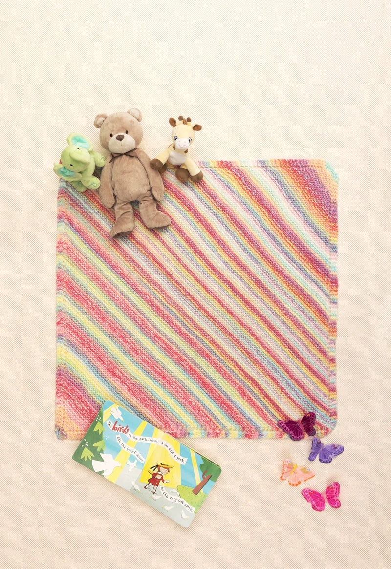 Simple Diagonal Baby Afghan (Knit) by Lion Brand Yarn
