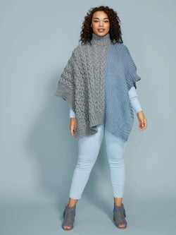 Lane Poncho (Knit) by Lion Brand Yarn