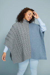 Lane Poncho (Knit) by Lion Brand Yarn