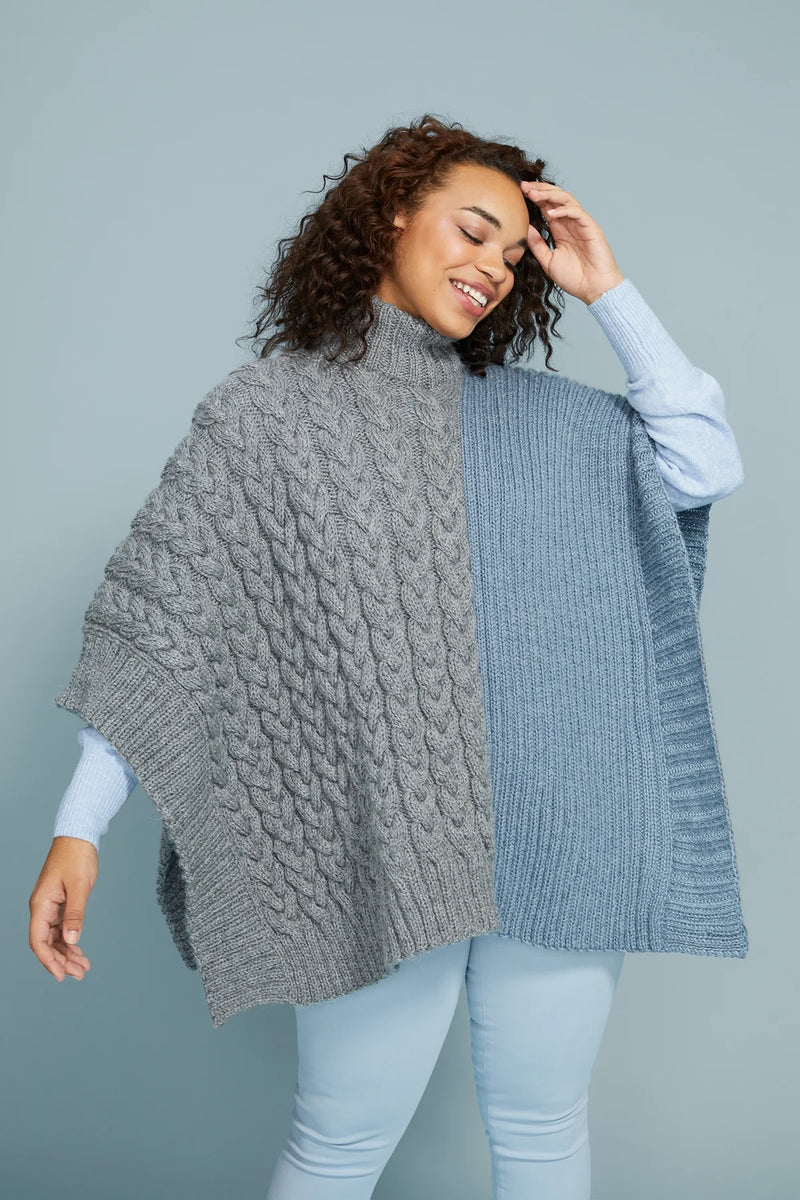 Lane Poncho (Knit) by Lion Brand Yarn