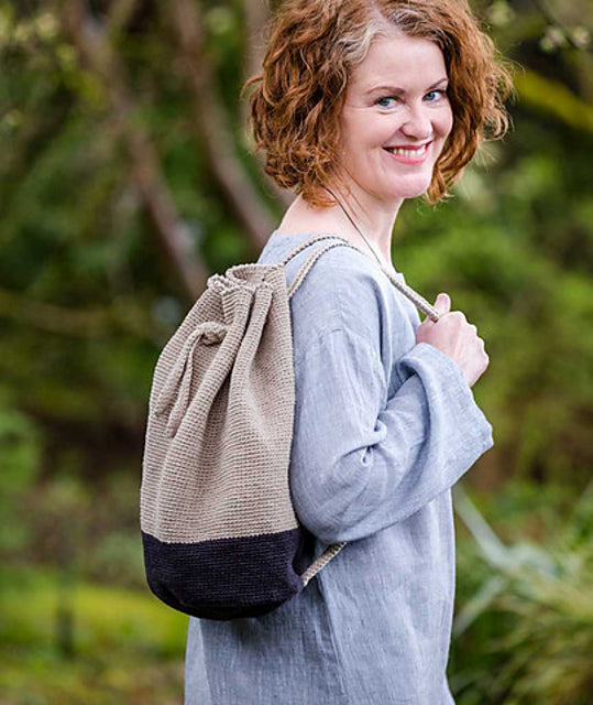 Oval Crocheted Bucket Bags & Pouches by Churchmouse Yarns and Teas