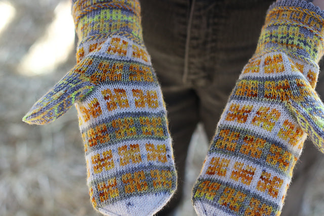 Paint Box Mittens by Kristin Ornolfsdottir