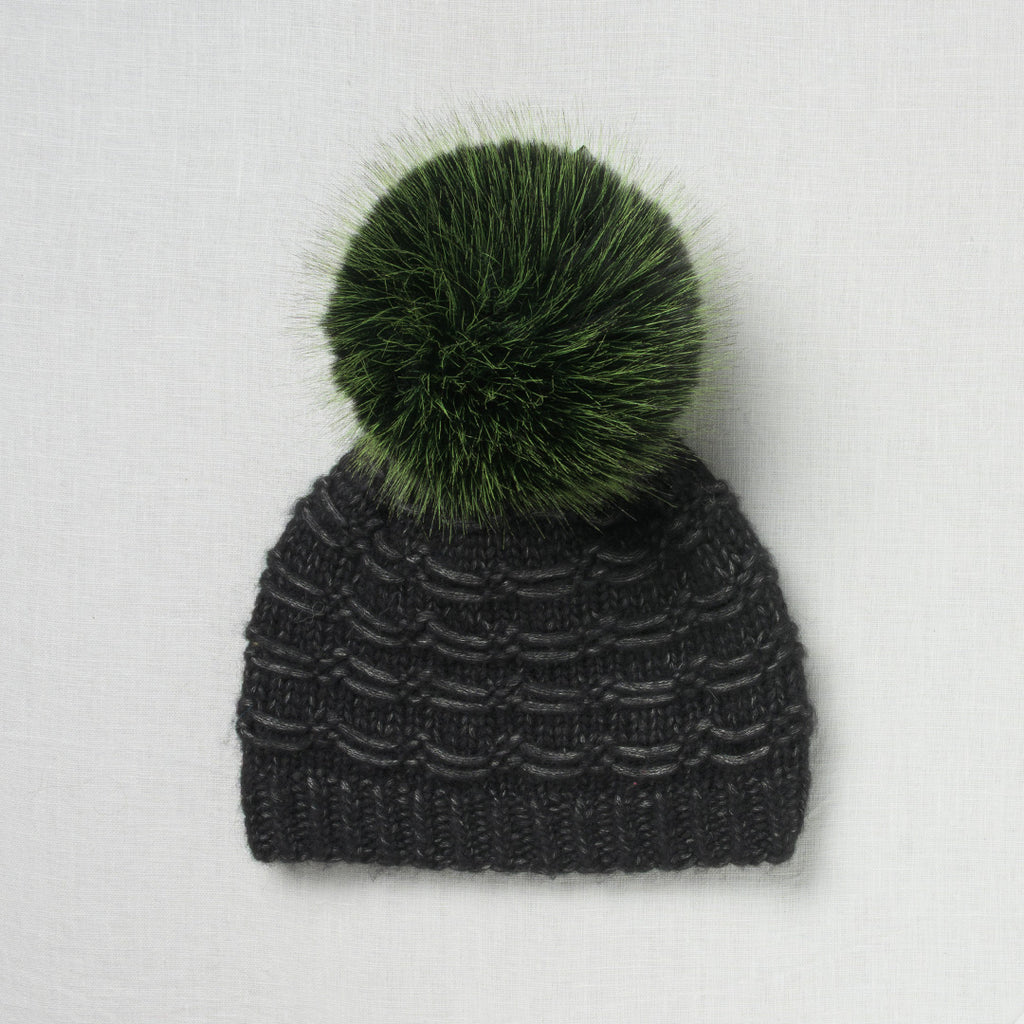 Lovafur Luxe Faux Fur Pom Green Harlequin