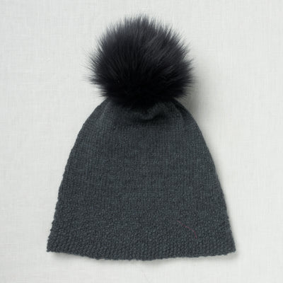 Lovafur Luxe Faux Fur Pom Dark Blue Fox