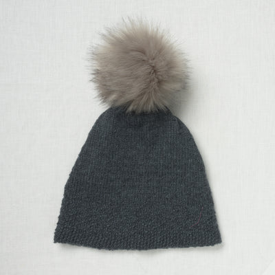 Lovafur Luxe Faux Fur Pom Steel Grey Fox